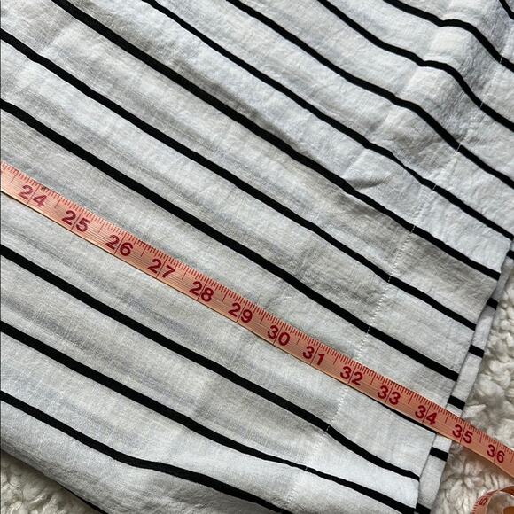 Orb Life Sleeveless Tank Top Grey and White Striped Dress Lightweight Summer A17 - Picture 6 of 8